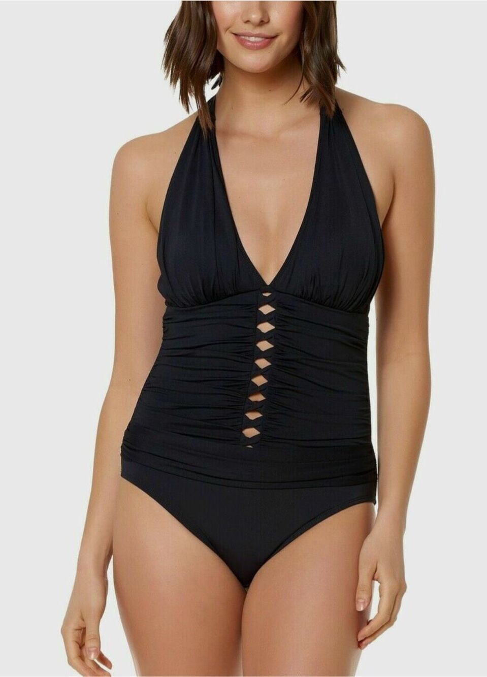 Bleu Rod NWT size 4 black swimsuit one piece